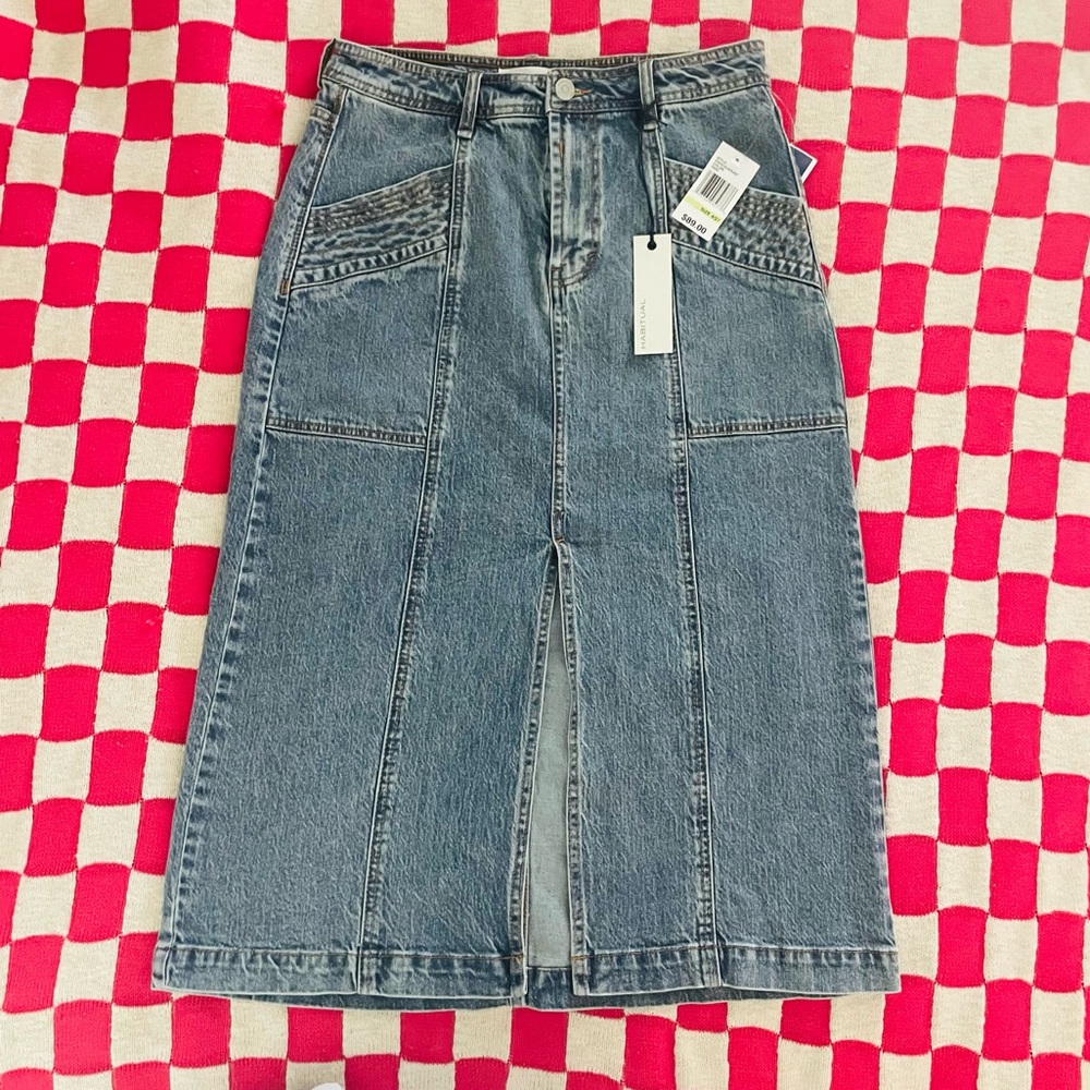 NWT Habitual Denim Midi Skirt - 4/27